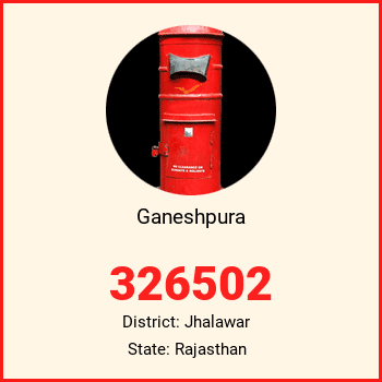 Ganeshpura pin code, district Jhalawar in Rajasthan
