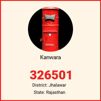 Kanwara pin code, district Jhalawar in Rajasthan