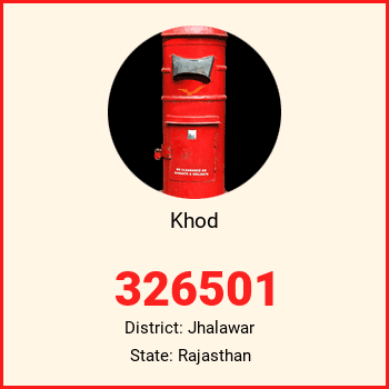 Khod pin code, district Jhalawar in Rajasthan