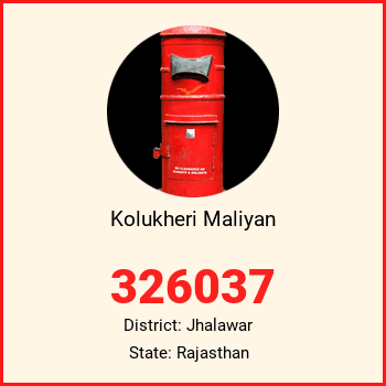 Kolukheri Maliyan pin code, district Jhalawar in Rajasthan