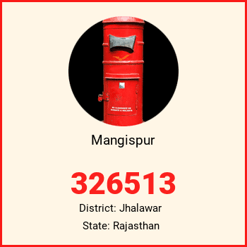 Mangispur pin code, district Jhalawar in Rajasthan