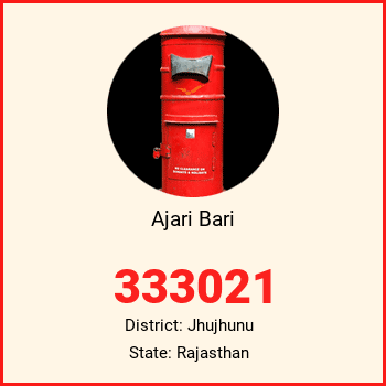 Ajari Bari pin code, district Jhujhunu in Rajasthan