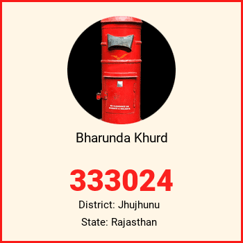 Bharunda Khurd pin code, district Jhujhunu in Rajasthan