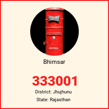 Bhimsar pin code, district Jhujhunu in Rajasthan