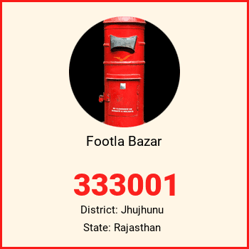 Footla Bazar pin code, district Jhujhunu in Rajasthan