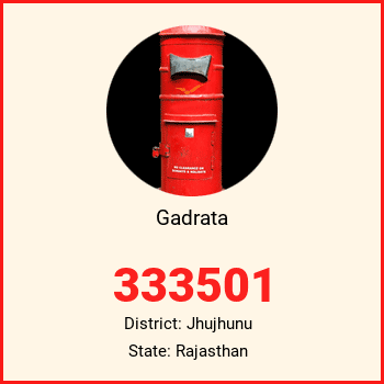 Gadrata pin code, district Jhujhunu in Rajasthan