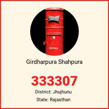 Girdharpura Shahpura pin code, district Jhujhunu in Rajasthan