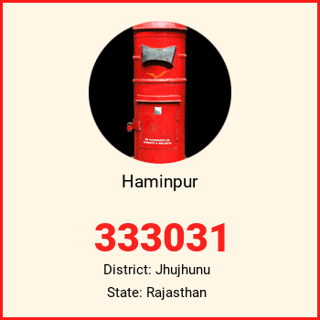 Haminpur pin code, district Jhujhunu in Rajasthan