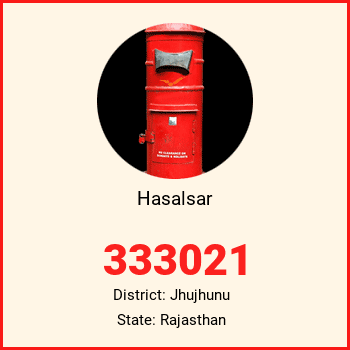 Hasalsar pin code, district Jhujhunu in Rajasthan