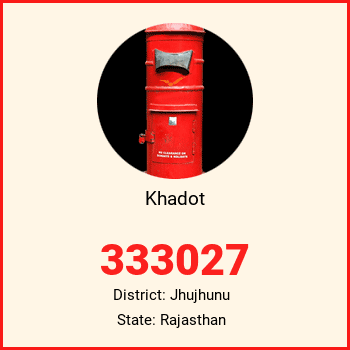 Khadot pin code, district Jhujhunu in Rajasthan