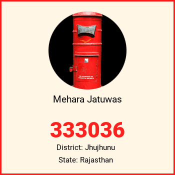 Mehara Jatuwas pin code, district Jhujhunu in Rajasthan