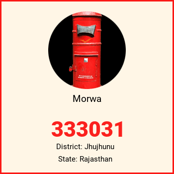 Morwa pin code, district Jhujhunu in Rajasthan