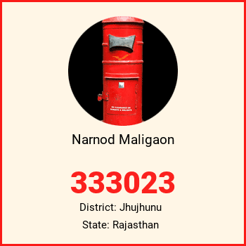 Narnod Maligaon pin code, district Jhujhunu in Rajasthan
