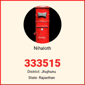 Nihaloth pin code, district Jhujhunu in Rajasthan