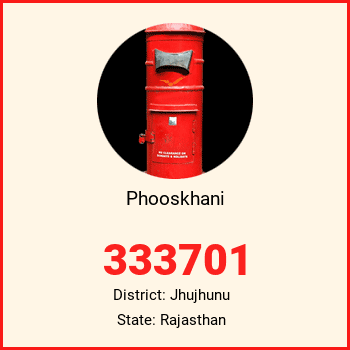 Phooskhani pin code, district Jhujhunu in Rajasthan