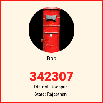 Bap pin code, district Jodhpur in Rajasthan