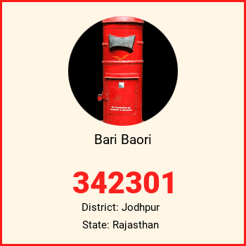 Bari Baori pin code, district Jodhpur in Rajasthan