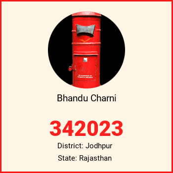 Bhandu Charni pin code, district Jodhpur in Rajasthan