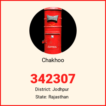 Chakhoo pin code, district Jodhpur in Rajasthan