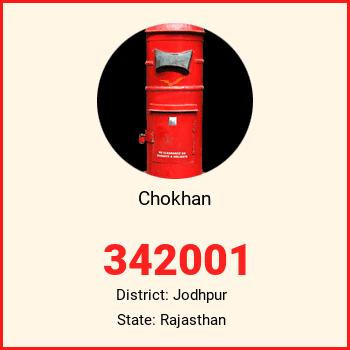 Chokhan pin code, district Jodhpur in Rajasthan