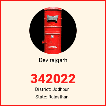 Dev rajgarh pin code, district Jodhpur in Rajasthan