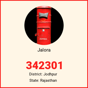 Jalora pin code, district Jodhpur in Rajasthan