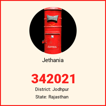 Jethania pin code, district Jodhpur in Rajasthan