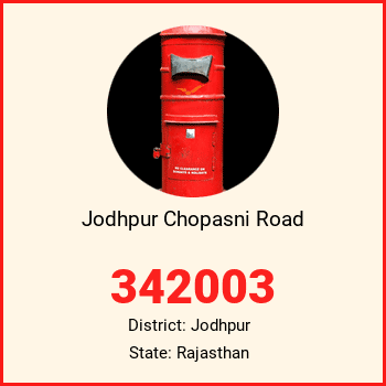 Jodhpur Chopasni Road pin code, district Jodhpur in Rajasthan