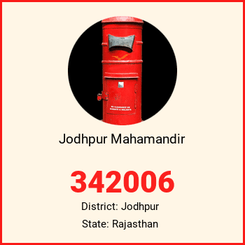 Jodhpur Mahamandir pin code, district Jodhpur in Rajasthan