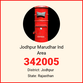 Jodhpur Marudhar Ind Area pin code, district Jodhpur in Rajasthan