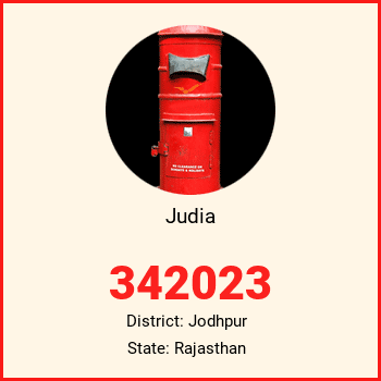 Judia pin code, district Jodhpur in Rajasthan