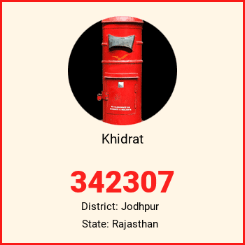 Khidrat pin code, district Jodhpur in Rajasthan