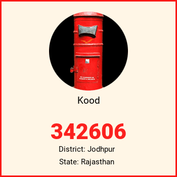 Kood pin code, district Jodhpur in Rajasthan