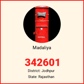 Madaliya pin code, district Jodhpur in Rajasthan
