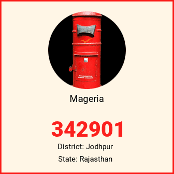 Mageria pin code, district Jodhpur in Rajasthan