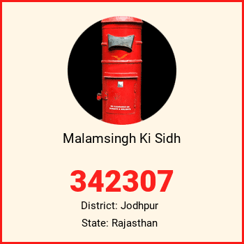 Malamsingh Ki Sidh pin code, district Jodhpur in Rajasthan