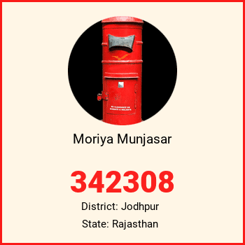 Moriya Munjasar pin code, district Jodhpur in Rajasthan