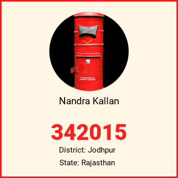 Nandra Kallan pin code, district Jodhpur in Rajasthan