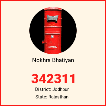 Nokhra Bhatiyan pin code, district Jodhpur in Rajasthan