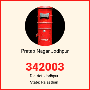 Pratap Nagar Jodhpur pin code, district Jodhpur in Rajasthan