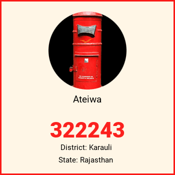 Ateiwa pin code, district Karauli in Rajasthan