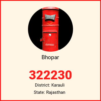 Bhopar pin code, district Karauli in Rajasthan