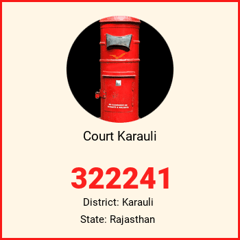 Court Karauli pin code, district Karauli in Rajasthan