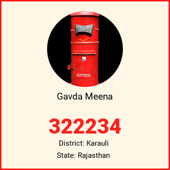 Gavda Meena pin code, district Karauli in Rajasthan