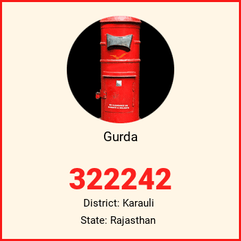 Gurda pin code, district Karauli in Rajasthan