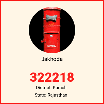 Jakhoda pin code, district Karauli in Rajasthan