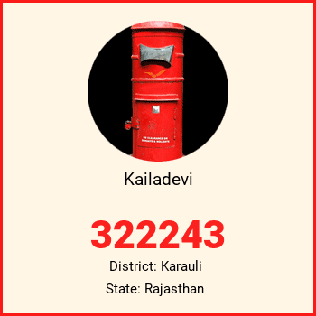Kailadevi pin code, district Karauli in Rajasthan
