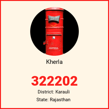 Kherla pin code, district Karauli in Rajasthan