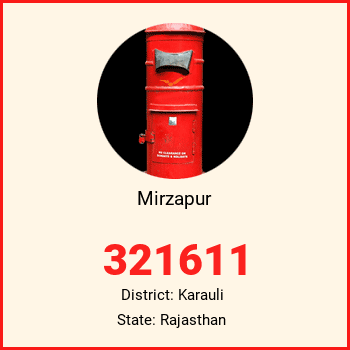 Mirzapur pin code, district Karauli in Rajasthan