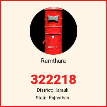 Ramthara pin code, district Karauli in Rajasthan